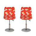 Cartoon Jack Russell Terrier Print Bar Stool Covers