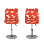Cartoon Jack Russell Terrier Print Bar Stool Covers