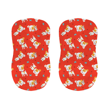Cartoon Jack Russell Terrier Print Bar Stool Covers