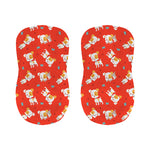 Cartoon Jack Russell Terrier Print Bar Stool Covers