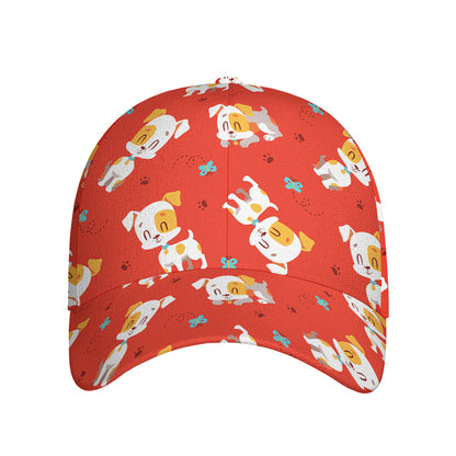 Cartoon Jack Russell Terrier Print Baseball Cap