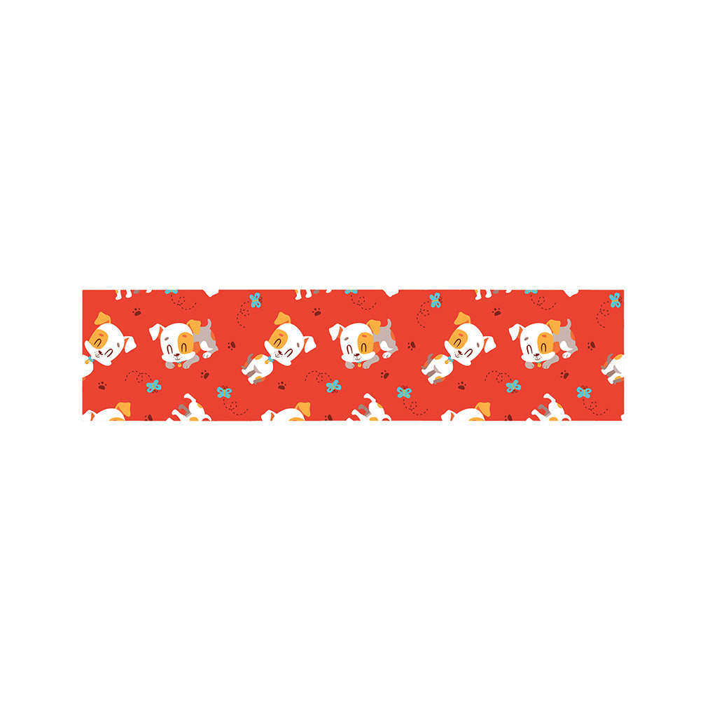Cartoon Jack Russell Terrier Print Bed Runner