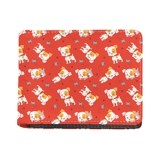 Cartoon Jack Russell Terrier Print Bifold Wallet