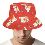 Cartoon Jack Russell Terrier Print Bucket Hat