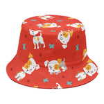 Cartoon Jack Russell Terrier Print Bucket Hat