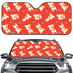 Cartoon Jack Russell Terrier Print Car Windshield Sun Shade