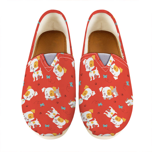 Cartoon Jack Russell Terrier Print Casual Shoes