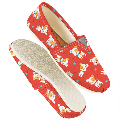 Cartoon Jack Russell Terrier Print Casual Shoes