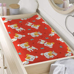 Cartoon Jack Russell Terrier Print Changing Pad Cover