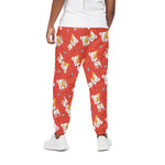 Cartoon Jack Russell Terrier Print Cotton Pants