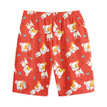 Cartoon Jack Russell Terrier Print Cotton Shorts