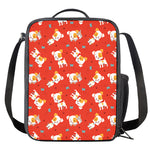Cartoon Jack Russell Terrier Print Crossbody Lunch Bag