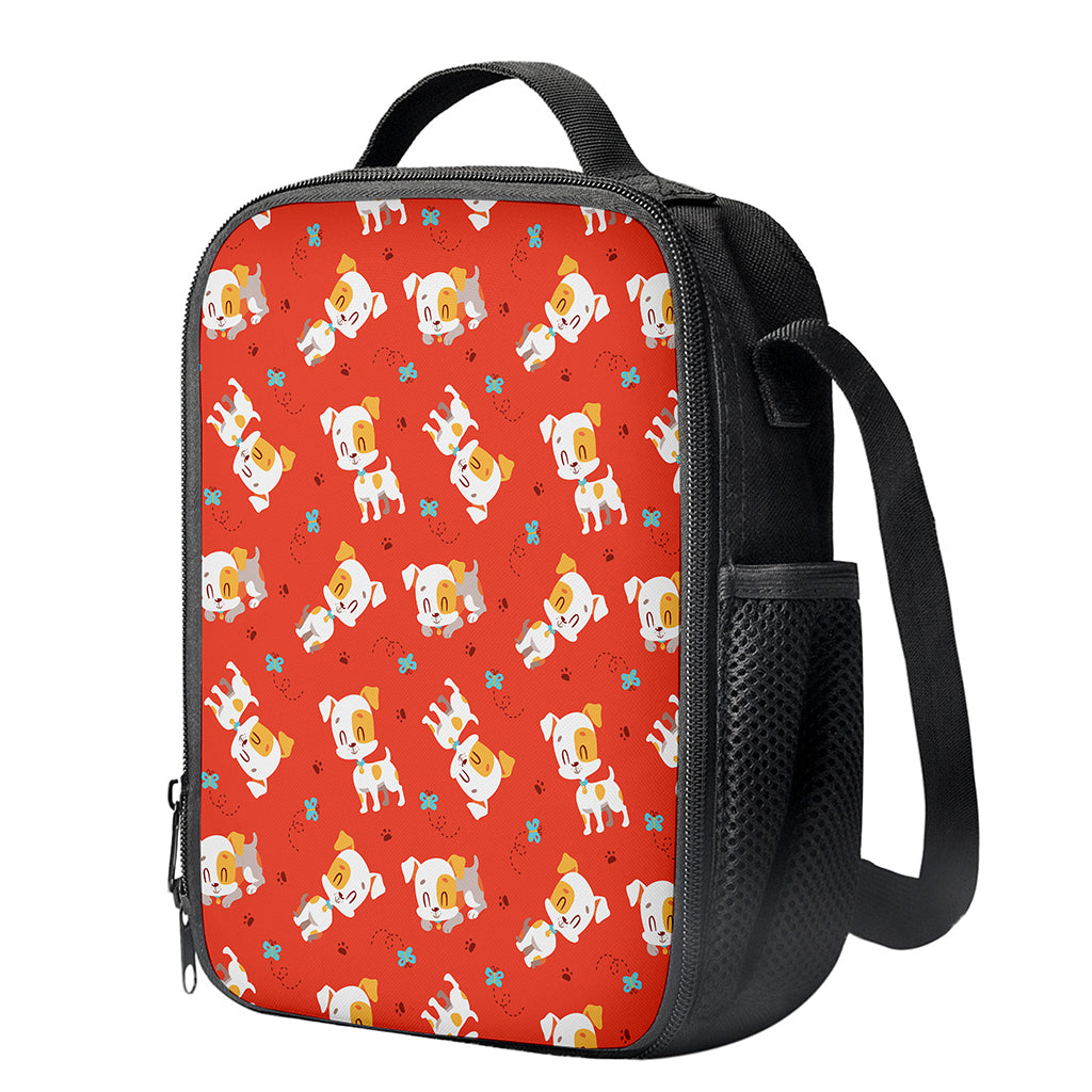 Cartoon Jack Russell Terrier Print Crossbody Lunch Bag