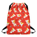 Cartoon Jack Russell Terrier Print Drawstring Backpack