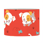 Cartoon Jack Russell Terrier Print Drum Lamp Shade