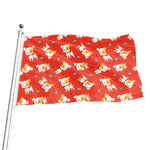 Cartoon Jack Russell Terrier Print Flag