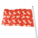 Cartoon Jack Russell Terrier Print Flag