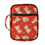 Cartoon Jack Russell Terrier Print Front Pocket Bible Bag