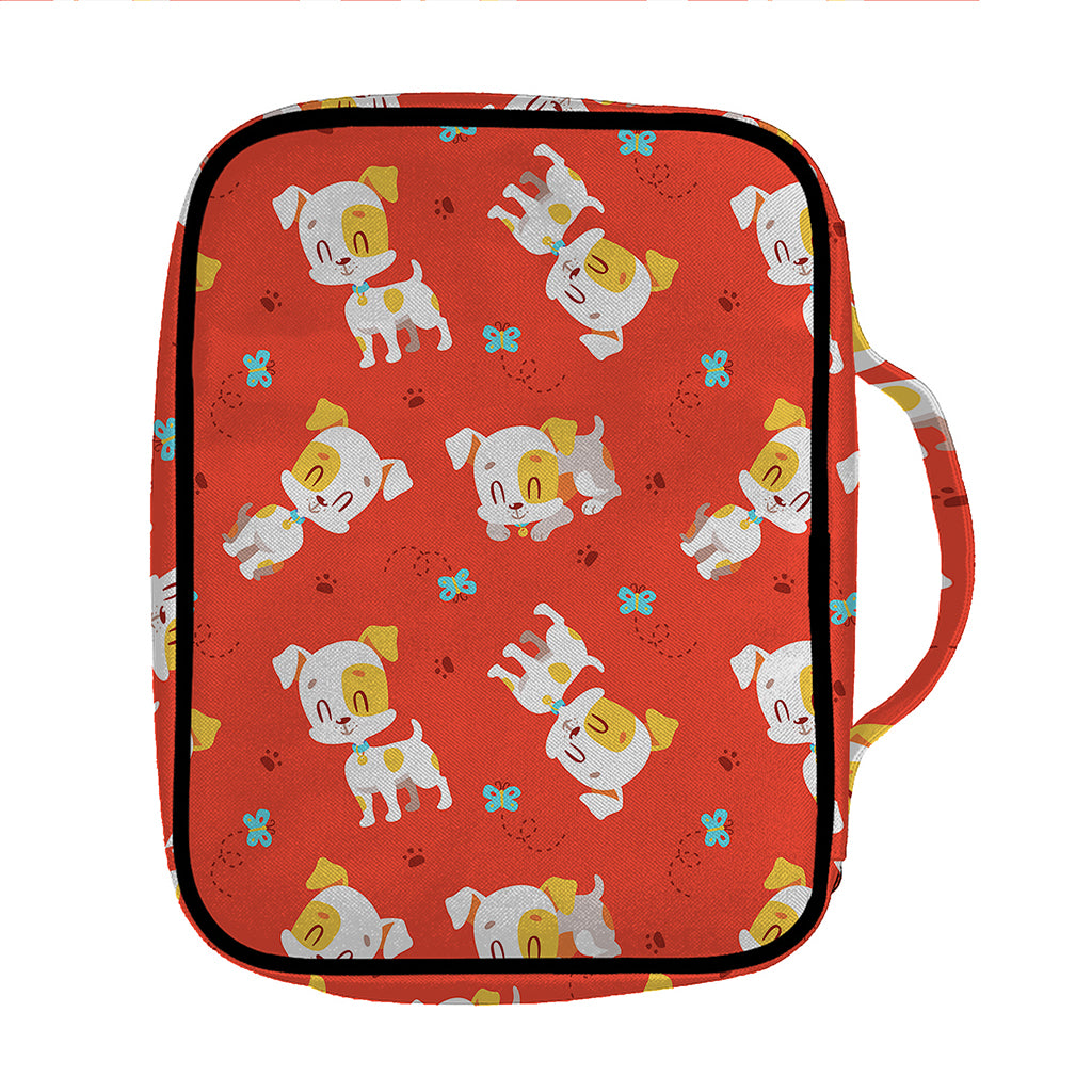 Cartoon Jack Russell Terrier Print Front Pocket Bible Bag