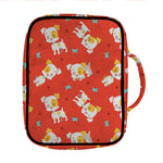 Cartoon Jack Russell Terrier Print Front Pocket Bible Bag