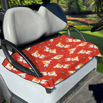 Cartoon Jack Russell Terrier Print Golf Cart Seat Cover