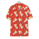 Cartoon Jack Russell Terrier Print Hawaiian Shirt