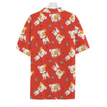 Cartoon Jack Russell Terrier Print Hawaiian Shirt