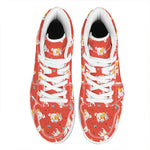 Cartoon Jack Russell Terrier Print High Top Leather Sneakers