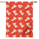 Cartoon Jack Russell Terrier Print House Flag