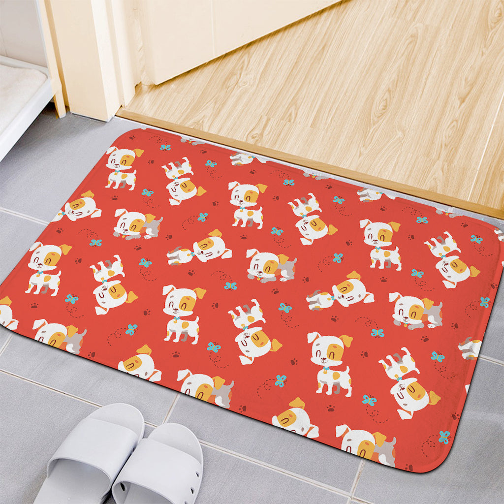 Cartoon Jack Russell Terrier Print Indoor Door Mat