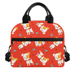 Cartoon Jack Russell Terrier Print Insulated Lunch Bag
