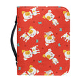 Cartoon Jack Russell Terrier Print Leather Bible Cover