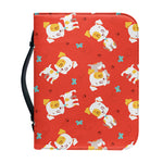 Cartoon Jack Russell Terrier Print Leather Bible Cover