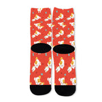 Cartoon Jack Russell Terrier Print Long Socks