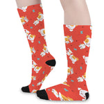 Cartoon Jack Russell Terrier Print Long Socks