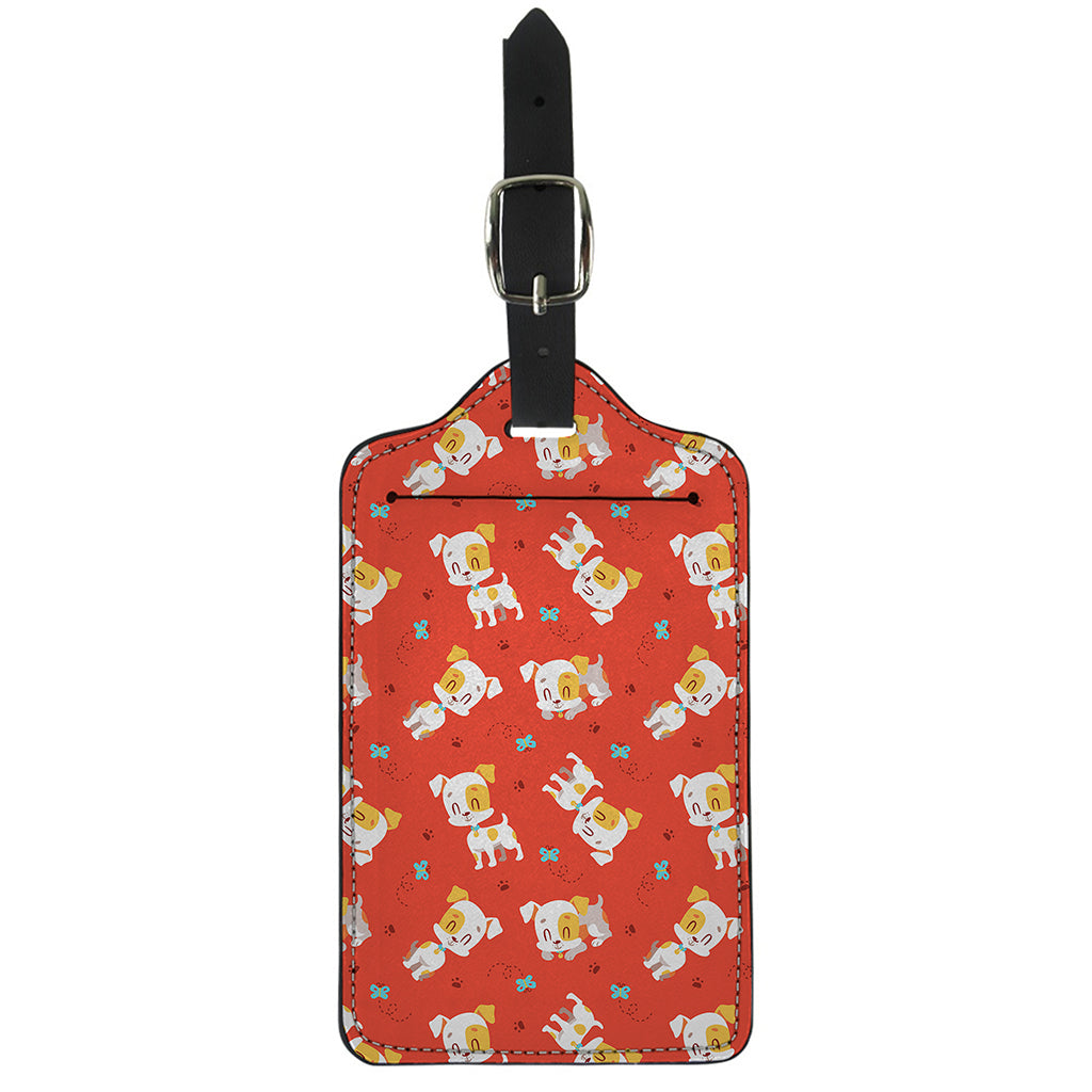 Cartoon Jack Russell Terrier Print Luggage Tag