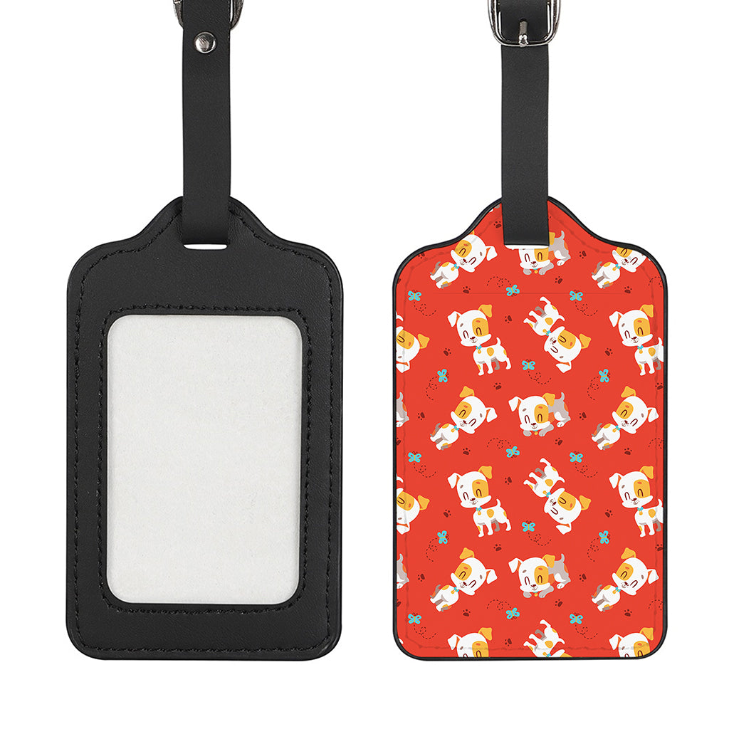 Cartoon Jack Russell Terrier Print Luggage Tag
