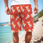 Cartoon Jack Russell Terrier Print Men's Cargo Shorts