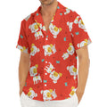 Cartoon Jack Russell Terrier Print Men's Deep V-Neck Shirt