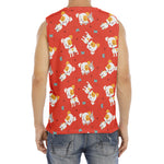 Cartoon Jack Russell Terrier Print Men's Fitness Tank Top