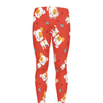 Cartoon Jack Russell Terrier Print Men's leggings