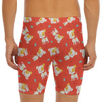 Cartoon Jack Russell Terrier Print Men's Long Boxer Briefs