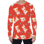 Cartoon Jack Russell Terrier Print Men's Long Sleeve T-Shirt