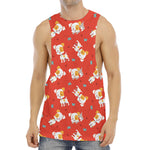 Cartoon Jack Russell Terrier Print Men's Muscle Tank Top
