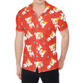 Cartoon Jack Russell Terrier Print Men's Shirt