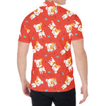 Cartoon Jack Russell Terrier Print Men's Shirt