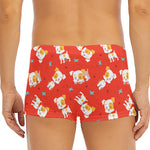 Cartoon Jack Russell Terrier Print Men's Short Boxer Briefs