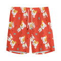 Cartoon Jack Russell Terrier Print Men's Athletic Shorts