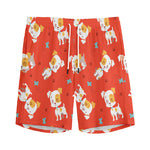 Cartoon Jack Russell Terrier Print Men's Sports Shorts