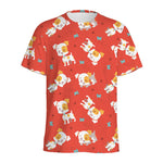 Cartoon Jack Russell Terrier Print Men's Sports T-Shirt